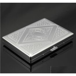 Cigarette Cases 105X80X19Mm Ladies Portable Extended Metal Case Creative Embossed Eco-Friendly Gifts For Men And Women Drop Delivery Dhtu3