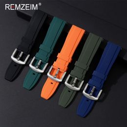 Watch Bands Silicone Strap 20mm 22mm Quick Release Stainless Steel Buckle Soft Rubber Sport Waterproof Watchband Men Women 230821