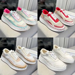 New Classic Sneakers Luxury Women Casual Shoes Designers Rainbow Trainers Running Sports Shoe Recycled Mesh Fabric Size 35-42