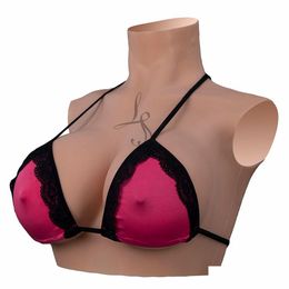Breast Form Crossdresser Forms Sile Plate Fake Boobs Enhancer B-G Cup Soft Breastplate Drop Delivery Dhkts