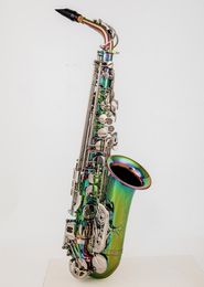 High Alto Eb Tune Saxophone New Arrival Brass Dazzling colour Lacquer Music Instrument E-flat Sax With Case Accessories