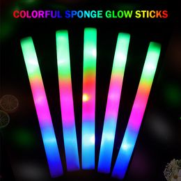 Other Event Party Supplies LED Flashing Stick Toys Colorful Dark Glowing Sticks Last Up 10H Glow in The for Year Carnival 230821