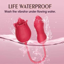 Massager Rose Vibrators Sucking Vibrating Clitoris Sucker Nipple Blowjob Tools for Women Masturbators Adults