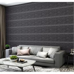 Wallpapers Thickened Suede Wallpaper 3D Bedroom Living Room Home Decoration Wall Sticker Striped Flocking High Foaming Non-woven