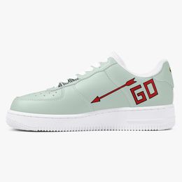 DIY shoes green one for men women platform casual sneaker personalized text with cool style trainers outdoor shoes 36-48 9650
