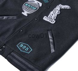 Men's Jackets New 2023 Baseball Jackets Men Jacket Tiffany Leather Sleeve York Mens Coats J230822