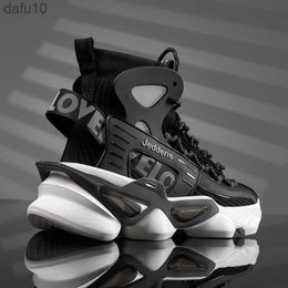 Water Shoes European Station Shoes for Men 2023 Trend High Top Sneakers Men Basketball Sports Breathable Running Shoes for Boy Shoes Men HKD230822