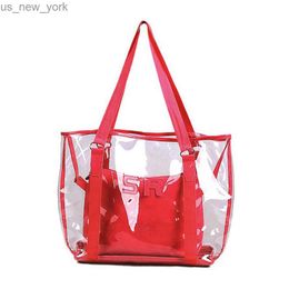 Totes 2023 Bolsos Carteras Mujer Fashion Women Jelly Candy Clear Transparent Handbag Tote Shoulder Bags Beach Bag Brand Balestra HKD230822