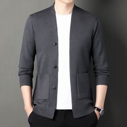 Men's Sweaters 2023 Solid Colour Cardigan Single Breasted Three Button Casual Comfort Warm Soft 230822