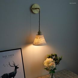 Wall Lamps Deyidn Retro Ceramic Light Luxurious Indoor Decoration Lamp LED Stair For Living Room Bedroom Study Aisle El