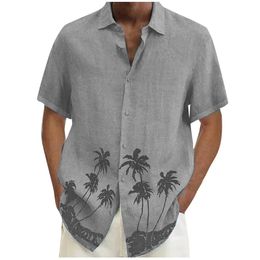 Men's Casual Shirts Fashion Hawaiian Shirt For Men Lapel Shortsleeved Beach Holiday Wear Blouses Summer Clothing camisas 230822