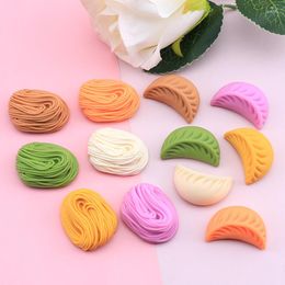 Decorative Flowers 6PCS Simulation Dumpling Instant Noodles Kids Kitchen Toy Fake Food DIY Resin Scrapbooking Crafts Home Decor