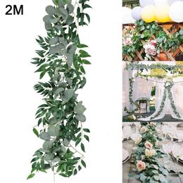 Faux Floral Greenery 65 Feet Artificial Hanging Eucalyptus and Willow Vines Garland Ivy for Wedding Backdrop Arch Wall Decor Table Runner Vine 230822