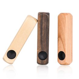 New Natural Wood Mini Long Pipes Dry Herb Tobacco Filter Bowl Handpipes Portable Innovative Wooden Cigarette Smoking Holder Tips Pocket Hand Tube