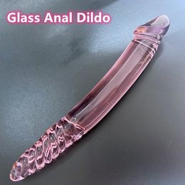 Briefs Pantie Large Crystal Butt Plug Vagina Prostate Massager Glass Anal Dildo Bead Adult Sex Toys for Female Men Gay Masturbator 230821