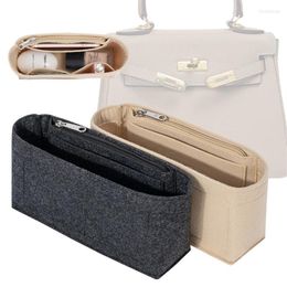 Storage Bags For Kelly 25 28 32 Brand Women's Insert Felt Cloth Travel Portable Organiser Cosmetic Bag Girl Toiletry Liner302p