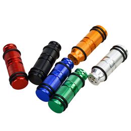 Latest Portable Smoking Colorful Cracker Aluminum Alloy Bottle Opener Pollen Press Cream Whipper Cylindrical Shape Dispenser Dry Herb Tobacco Smoking Tool