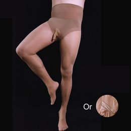 Women's Panties 80D Sexy Nylons Mens High Waist Spring Stockings Autumn Pantyhose Trousers Penis Sheath Convex Pouch Legging 274u