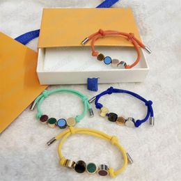 Designer Bracelet Men Women Bracelets Fashion Unisex Jewellery Adjustable Bracelet Trendy Stylish Charm Accessories 4 Colors233C