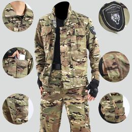 Men's Tracksuits Outdoor Work Clothes Set Spring And Autumn Wear-resistant Anti Fouling Camouflage Labor Protective Clothing