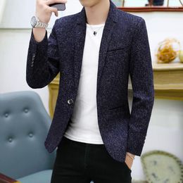 Men's Suits Autumn 2023 Arrival Korean Style Slim Fit Blazer Jacket