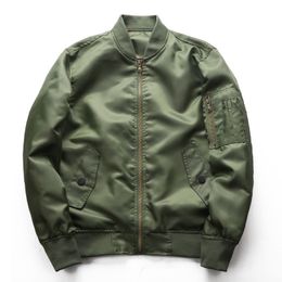 Men's Jackets MA1 Pilot Jacket Mens Spring and Autumn Tactical Suit Baseball Collar Solid Colour Army Fan Coat Large Size 6XL 230822