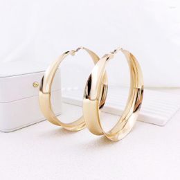 Hoop Earrings Vintage Statement Gold Color Big Circle C-shaped For Women Punk Fashion Multicolor Exaggerated Ear Jewelry