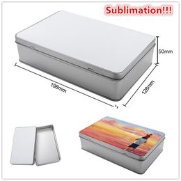 Sublimation Candy Tin Box Storage Box with Lid Cake Container Gift Tin Pen Pencil Case Sublimation Metal Box Small Tin Box Tinplate Trinket Box Gift Container