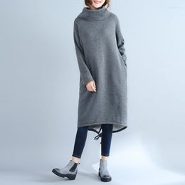 Women's Hoodies 2023 Winter Autumn Warm Turtleneck Long Sleeve Women Sweatshirts Dress & With Velvet