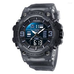 Wristwatches Watches Men Fashion Sport Electronic Quartz LED Dual Display Waterproof Male Digital Date Alarm Clock Watch Relogio Masculino