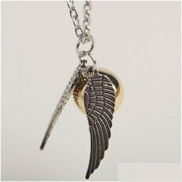 Pendant Necklaces Style Sier Wings Snitch Gold Necklace Golden Wholesale Rhbbr 7A3Yg Drop Delivery Jewellery Pendants Ot283