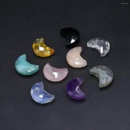 Charms 1Pcs/2Pcs Random Faceted Pendant Natural Stone Nonporous For Jewellery Making DIY Necklace Bracelet Accessory