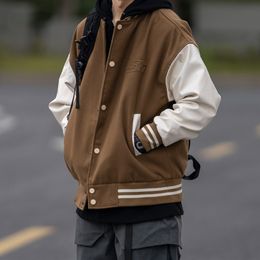 Men's Jackets Plus Size Streetwear Vintage Baseball Uniform Korean Hip Hop Oversized Patchwork Jacket Men Clothing Harajuku Coats 230821