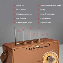 Speakers Retro Radio Small Portable Outdoor Music Player Bluetooth Subwoofer Home Speaker Audio R230608 L230822