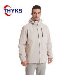 Outdoor Jackets Hoodies Men's Plush Hiking Jacket Comfortable Detachable Waterproof Windproof Couple Coat Camping Mountaineering Suit 230821