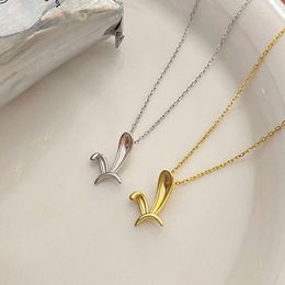 Chains PANJBJ Silver Colour Ear Necklace For Women Girl Simple Cute Year Jewellery Birthday Gift Drop Wholesale