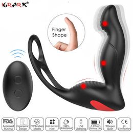 Male Prostate Massage Vibrator Anal Plug Waterproof Massager Stimulator Butt Delay Ejaculation Ring Machine for Men