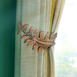 Curtain 1pcs Leaf Tieback Holder Tie Backs Bedroom Living Room Decoration Accessories Holdback Metal Hook