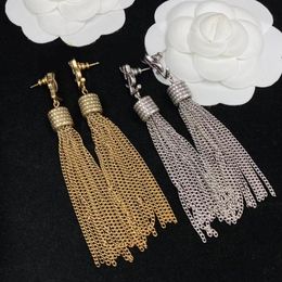 Luxury Designer Fashion Dangle Chandelier Earrings Women's Letter Tassel Vintage Pendant Earrings Gold Silver Optional high quality with box