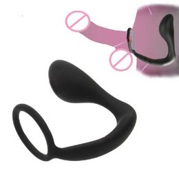 Massager Silicone Male Prostate Stimulator Cock Ring Penis Sleeve s Adult for Men