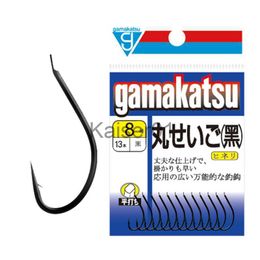 Fishing Hooks Gamakatsu Fish Hook Maruki Black C1MA1 Black 5-20 # Hook Tip Slightly Twisted With Barbs Produced In Japan x0822