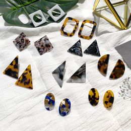 Stud Earrings UJBOX Japanese Korean Geometry Tortoise Acetate Earring Women Multicolor Leopard Triangular Square Acetic Acid