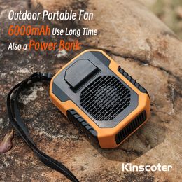 Other Home Garden Kinscoter 6000mAh Hanging Neck/Waist Fan USB Mini Portable Rechargeable Fan For Outdoor Camping Hiking Climbing Running Sports 230821