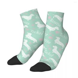 Men's Socks Dachshund Dog Pattern Short Unique Casual Breatheable Adult Ankle