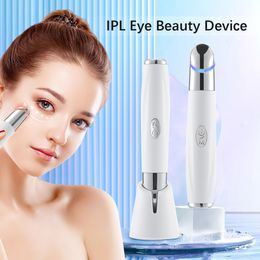 Face Care Devices IPL Vibration Eye Massager Anti Dark Circle Blue Light Disinfection Dredge Lymph Glands Anti Wrinkle Pen Compress Beauty 230822