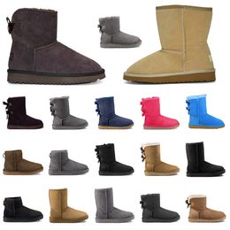 Designer Snow Boots Australia Mini Platform Boot Women Slippers Classic Suede Slides Winter Wool Warm Booties Fur Sheep Skin Shoes Ankle Bootes