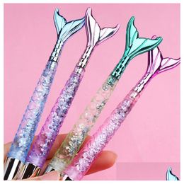 Gel Pens Mermaid Pen Set - Cartoon Fish Design 0.5/1Mm Tip Ideal For Students Office Business Writing Gifting And Prizes Drop Delive Dhmwk