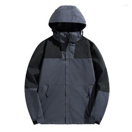 Men's Jackets Men's Jackets Men Women Windproof Waterproof Outdoor Hooded Jacket Oversize Couple Unisex Hiking Outerwear Thin Windbreaker Coat Plus Size