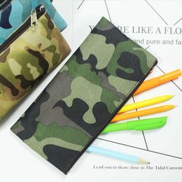 Learning Toys Camouflage Pencil Case Pencil Bag For Boys and Girls School Supplies Cosmetic Makeup Bags Zipper Pouch Purse 4 Colours