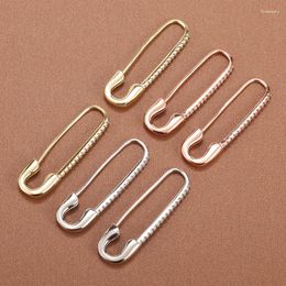 Orecchini a cerchio Trendy Simple Paper Clip Copper Stud Women Women Hypoallergenic Pierced Charm Coppia Gioielli regalo